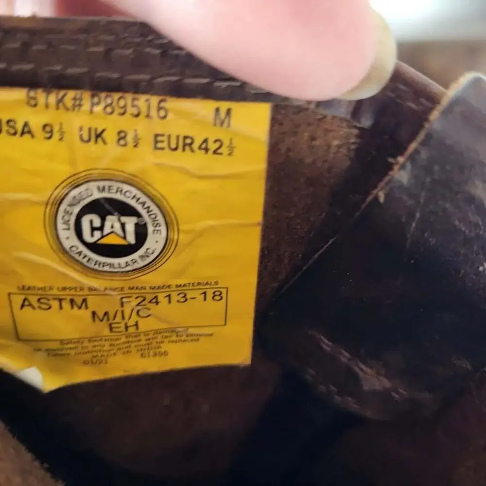 Caterpillar Men's Revolver Pull-On Steel Toe Wellington Work Boot Dark Brown