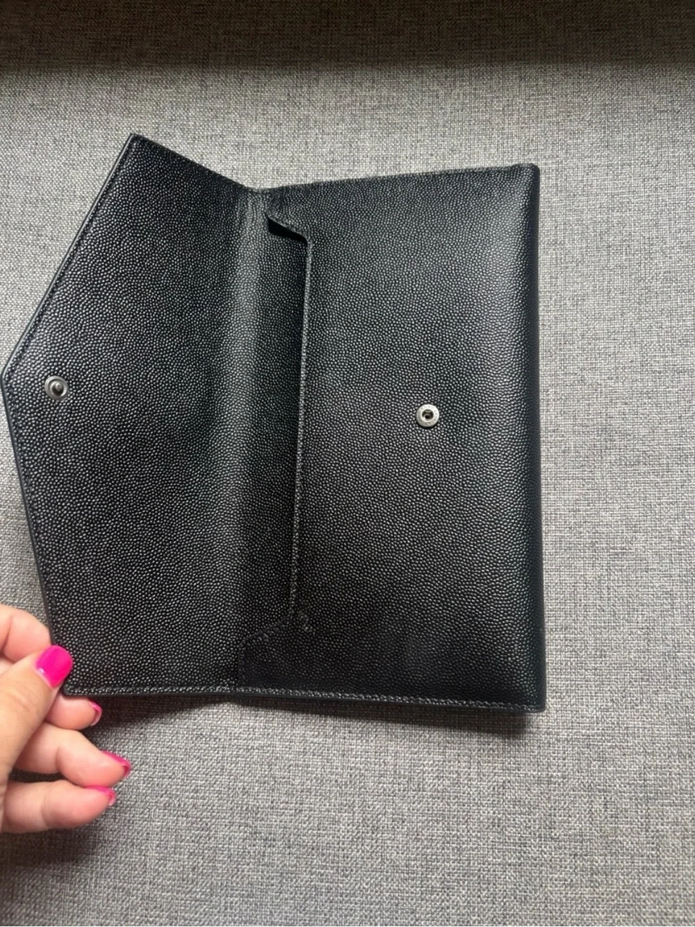 Saint Laurent envelope leather outside