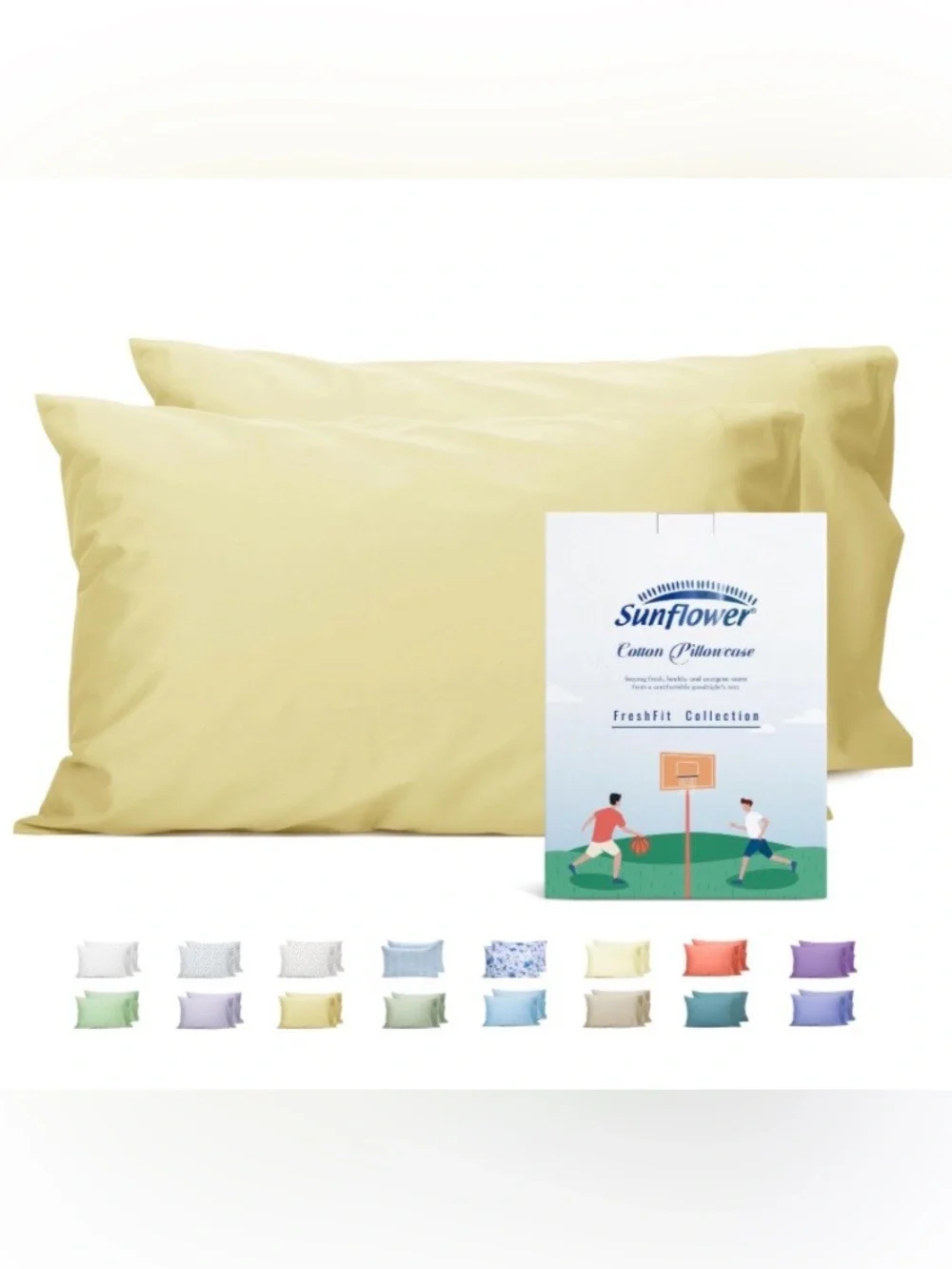 100% Cotton Pillowcases QUEEN 20x30 - HONEYED STRAW