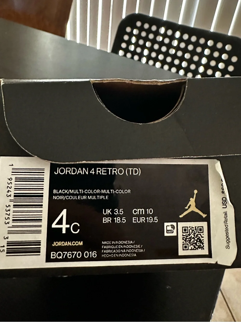 Jordan toddler size