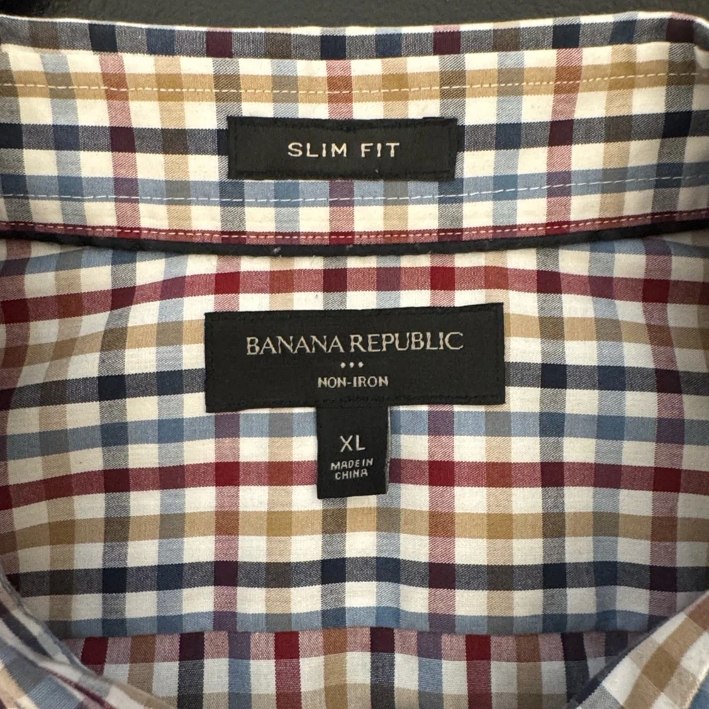 Banana Republic vibrant checkered
