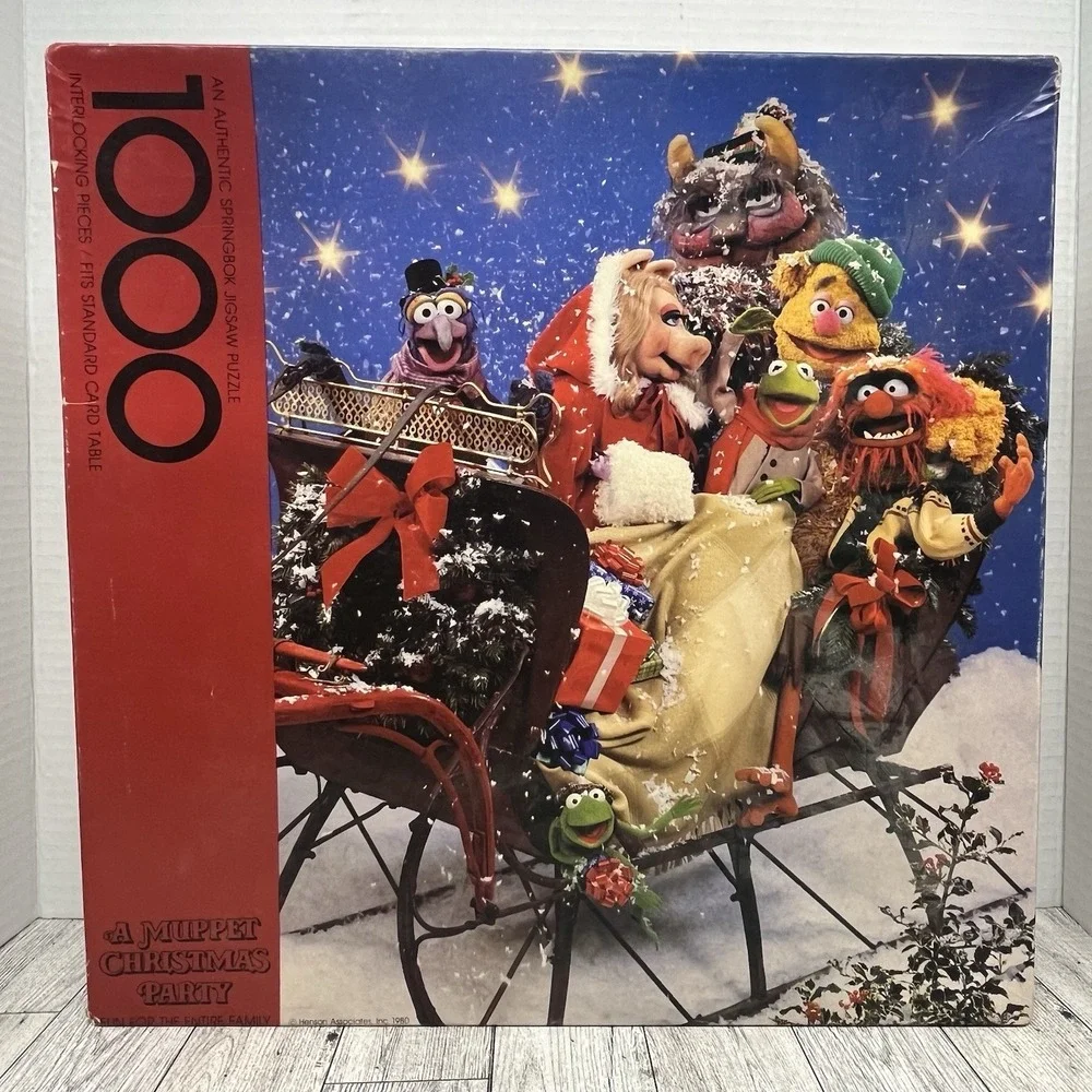 1980 Springbok A MUPPET CHRISTMAS PARTY Jigsaw Puzzle 1000 Piece 24x30‎