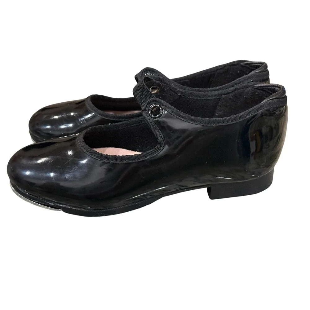 Capezio Jr. Tyette Tap Shoe N625C Child's‎ Size 12M Patent Leather No Laces