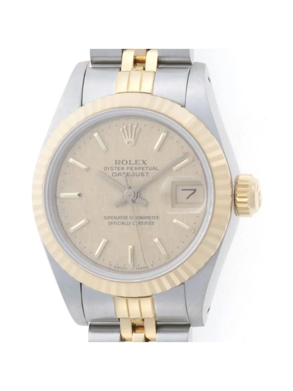 Rolex Datejust Champagne Mosaic 18k Yellow Gold Stainless Steel Automatic