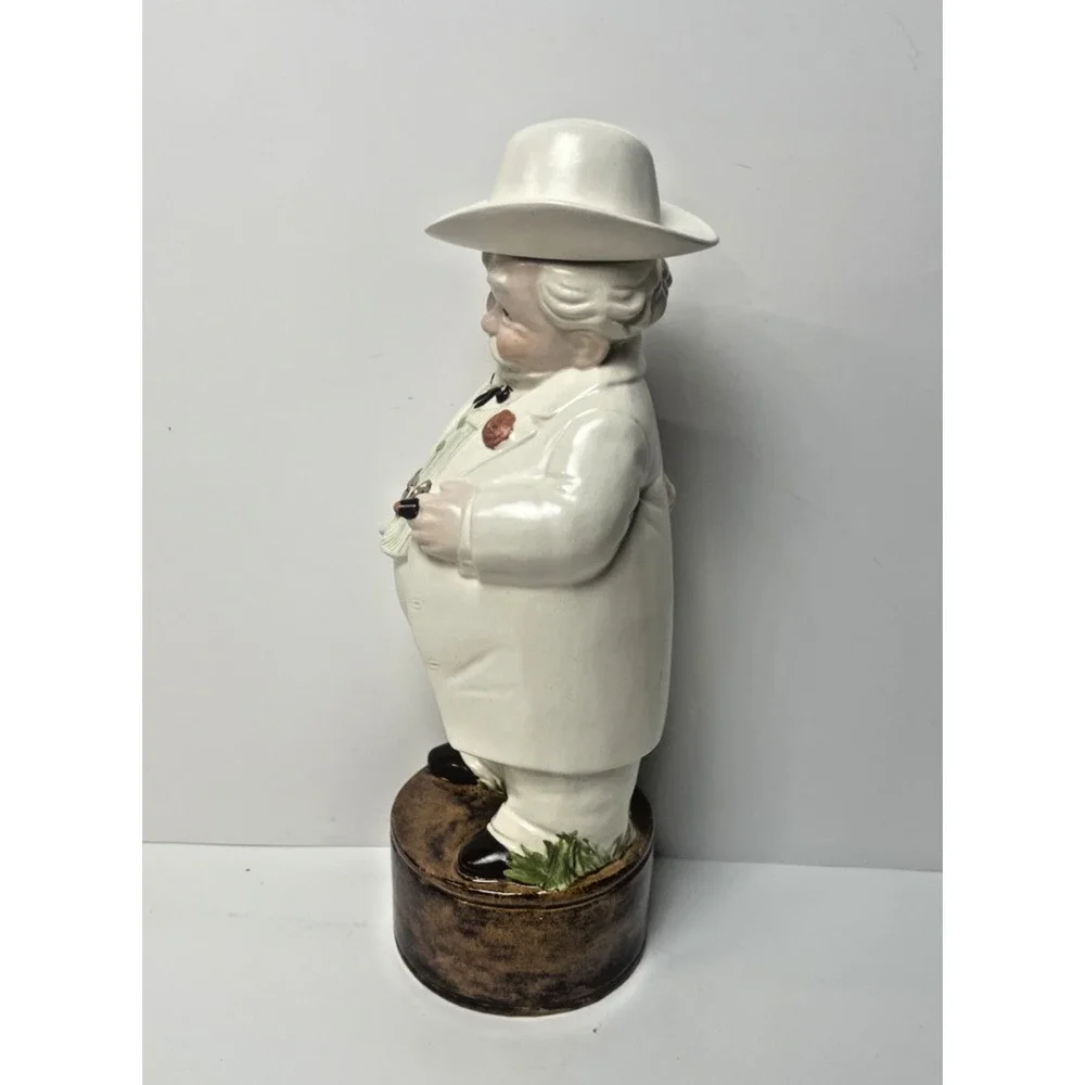 Vintage 70's Alberta's Bourbon Decanter, Hand Painted