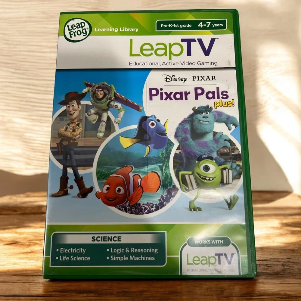 LeapFrog LeapTV Disney Pixar Pals Plus Game 2014 Woody Nemo‎ Sulley Tested