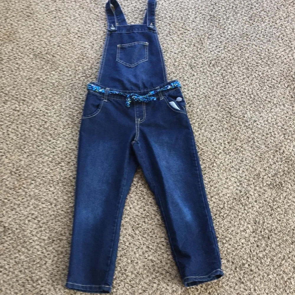 TCP Denim overalls with‎ floral belt / 10