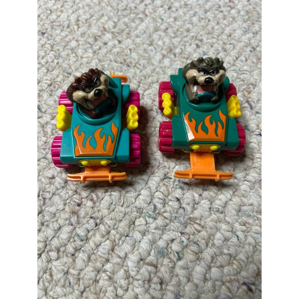 Vintage 1992 Looney Tunes‎ Tasmanian Devil Taz Toy Cars Set Warner Bros 90s Toy