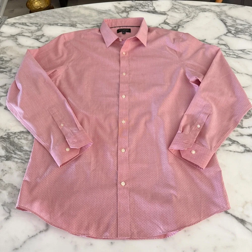 Banana Republic Long Sleeve Shirt Mens XL Red‎ Cotton Button Up NEW