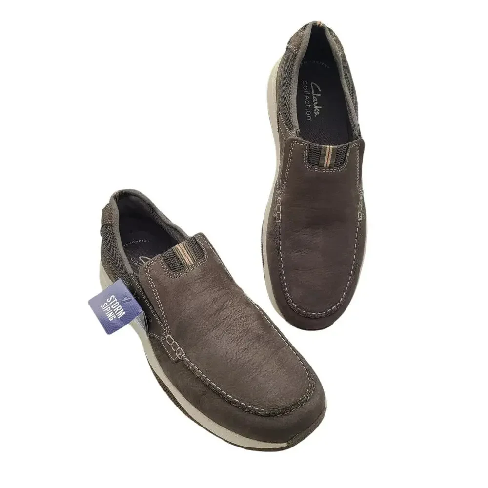 Clarks Sailview Step Men's Slip On Nubuck Taupe‎ 11 Wide