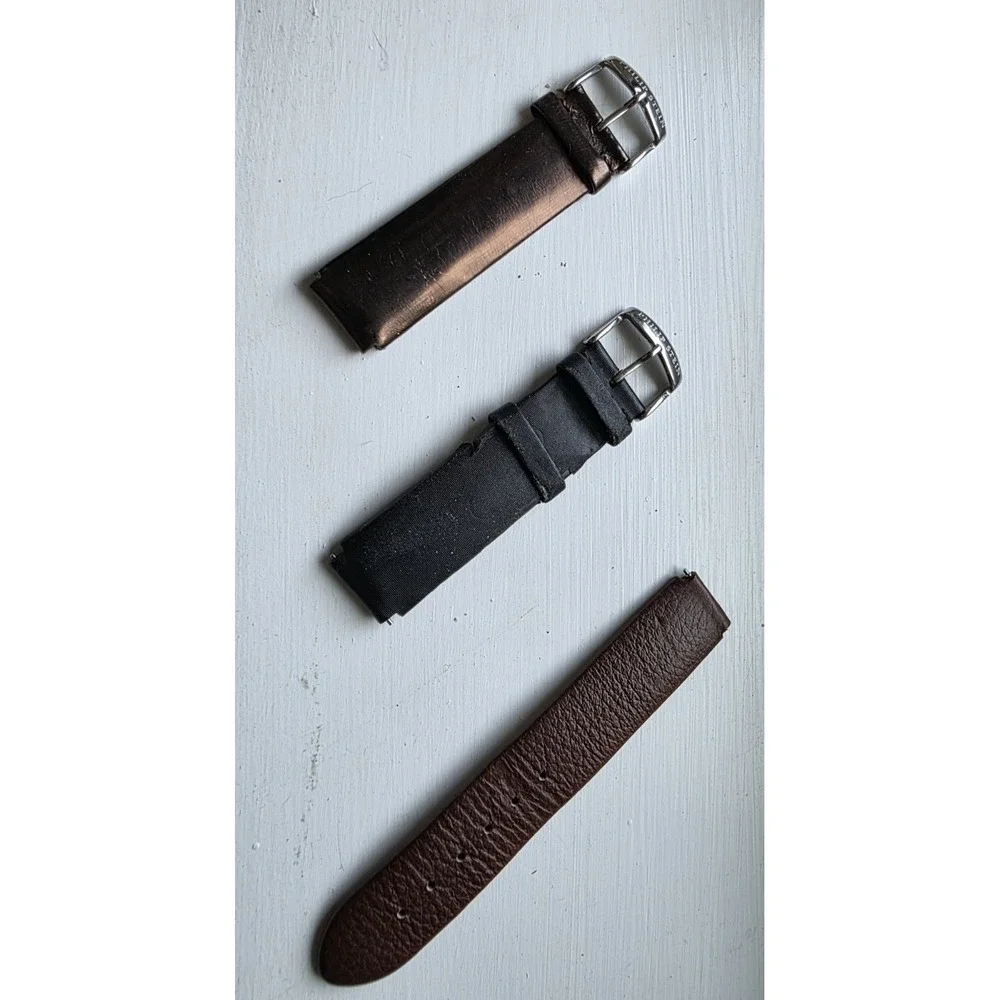 Genuine Philip Stein Watch Straps Replacement Parts Lot 3 Pcs Buckle Bands 18mm