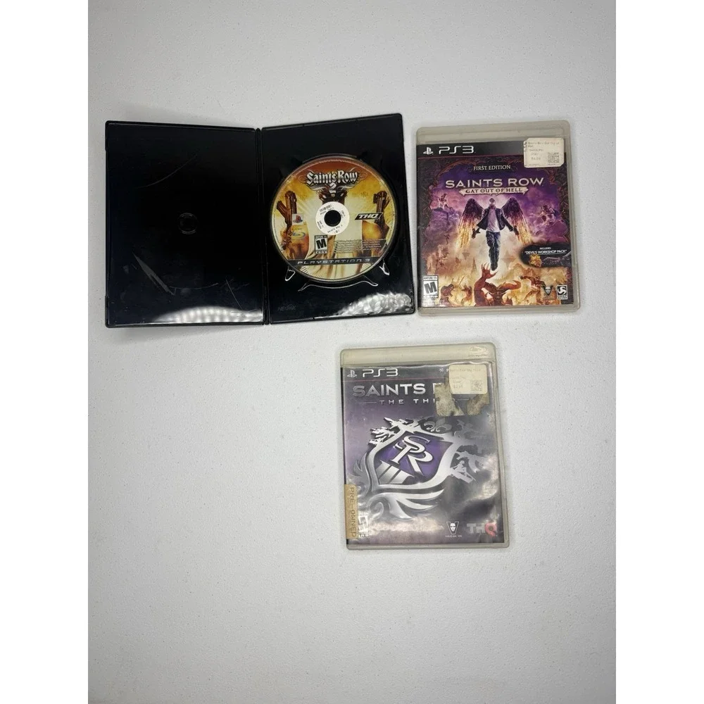 Saints Row 2 The Third Gat Out of Hell Sony PlayStation 3 PS3 Game Lot 3 Tested