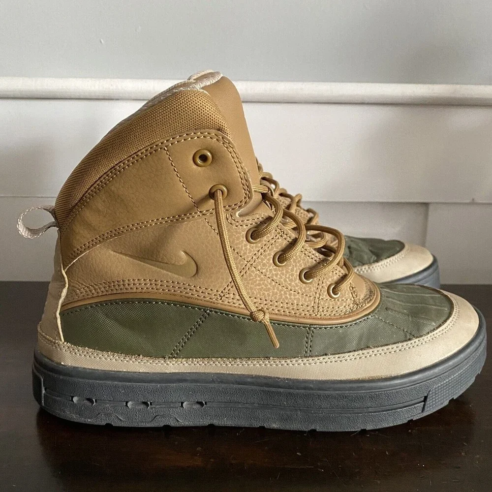 Nike ACG Woodside 2 High Boots 7 Youth Khaki Green Womens 8.5 Mens 7 524872-301
