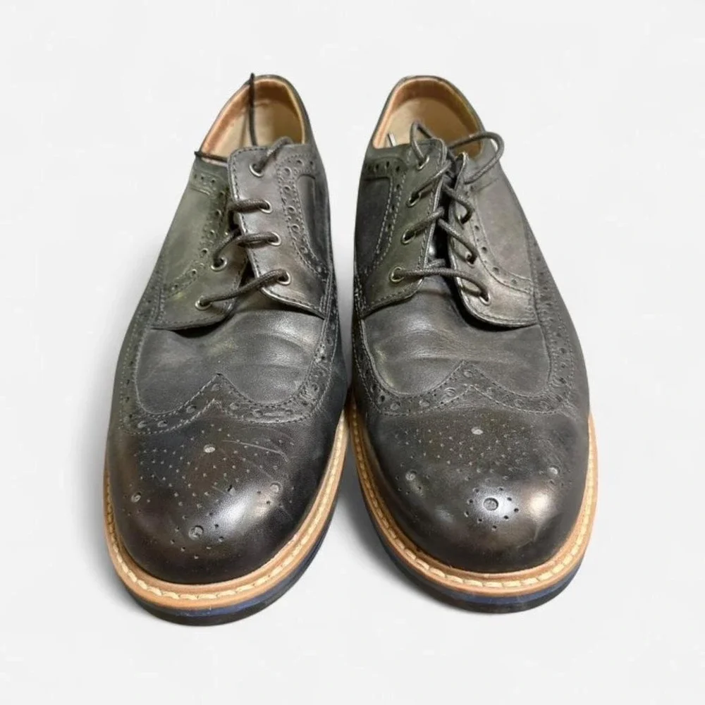 Bostonian Melshire Wingtip Oxford Black Leather Comfort Fit Dress Shoe Size 13 M