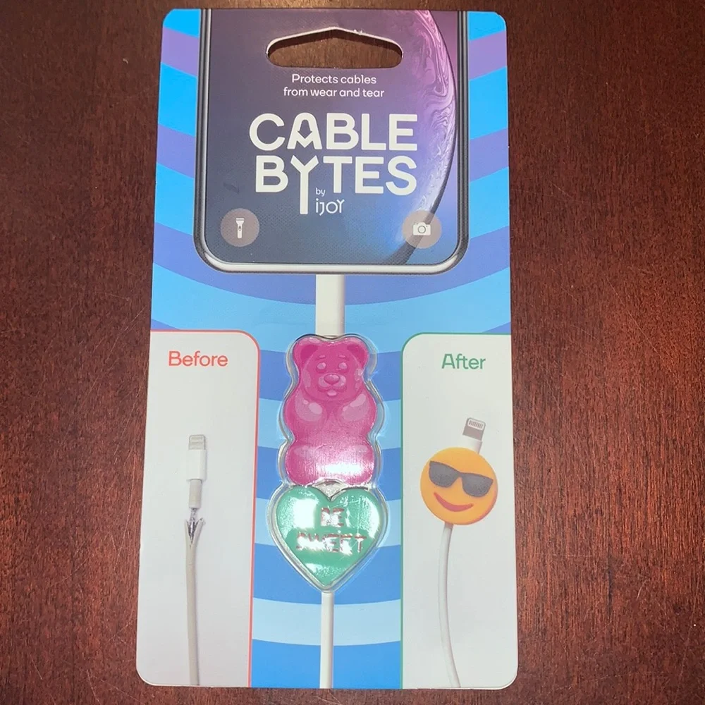 ijoy NWT Cable Byte Protector Purple Bear Be Mine & Be Sweet Heart