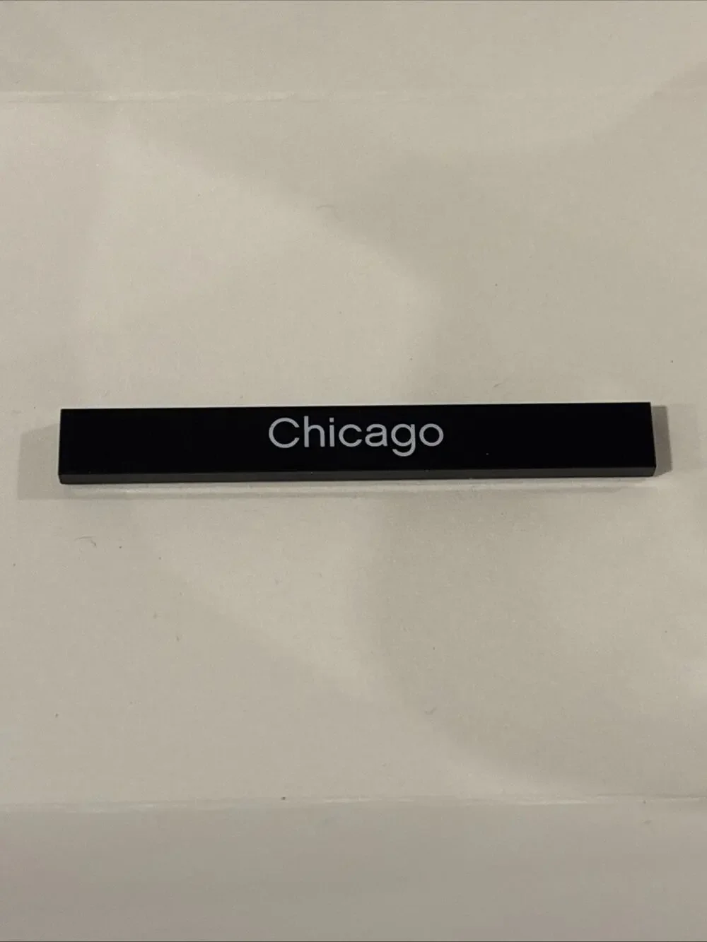 Lego Chicago Pattern Tile 1x8 Black #4162pb165 Set #21033 Chicago