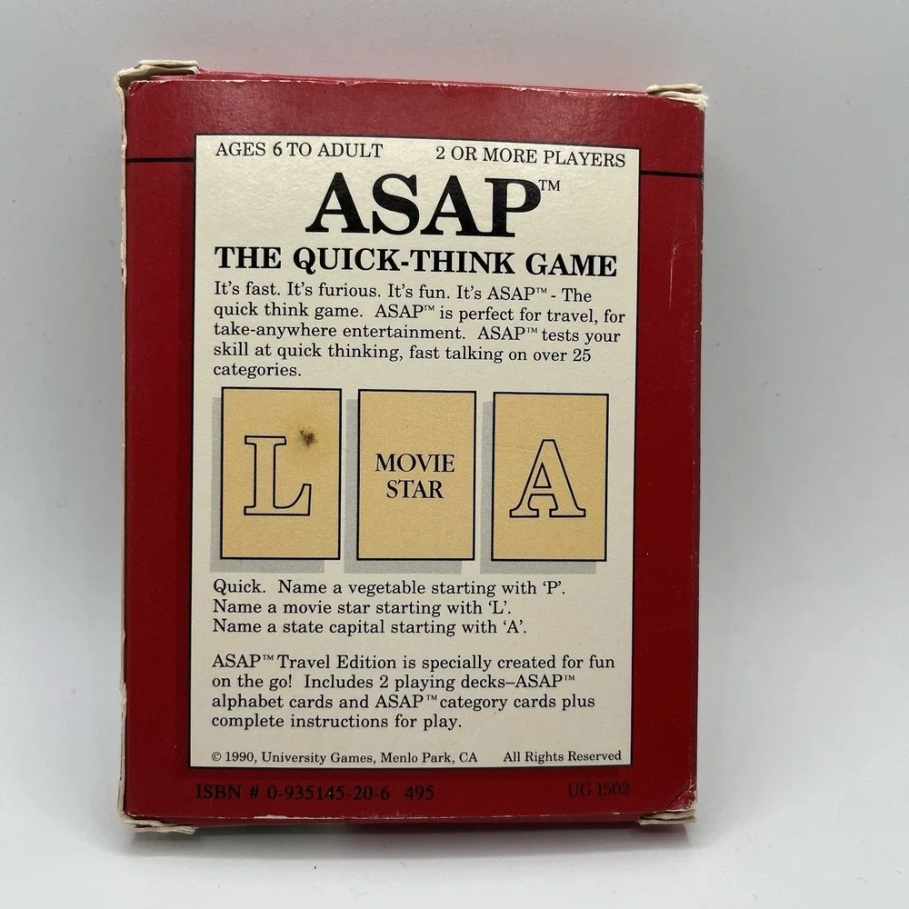 University Games asap card