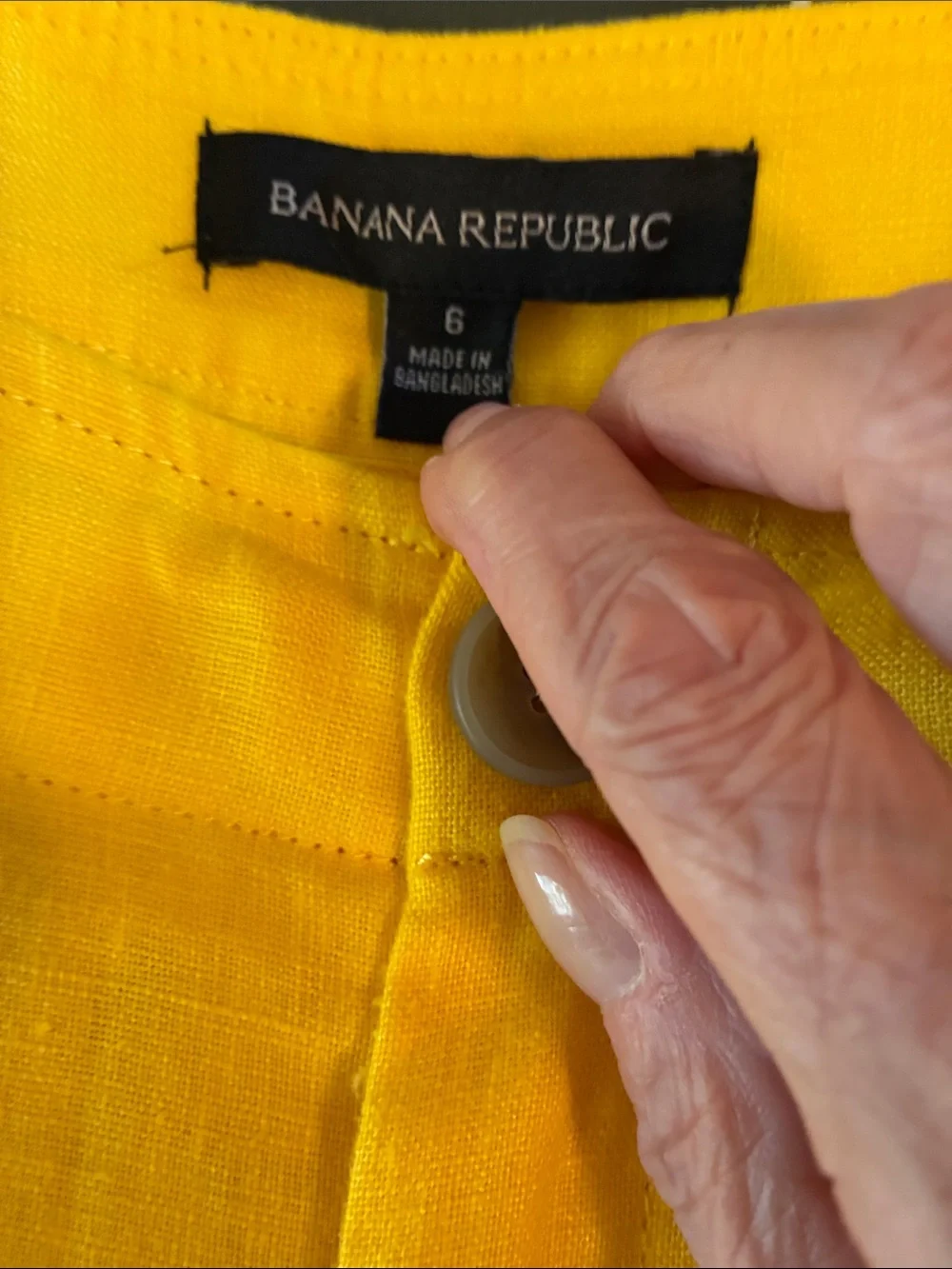 Banana Republic lightweight yellow