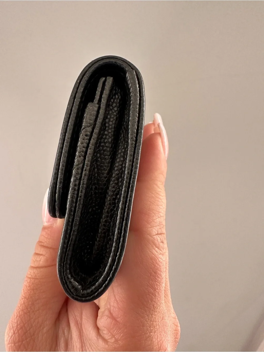 CHANEL wallet textured