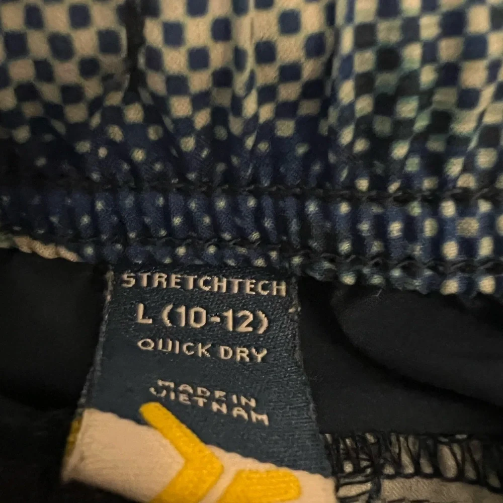 Old Navy Kids Blue and Green Patterned Shorts