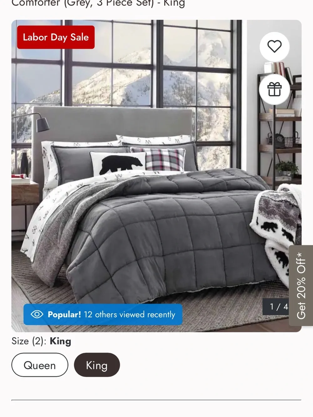 Eddie Bauer plush gray
