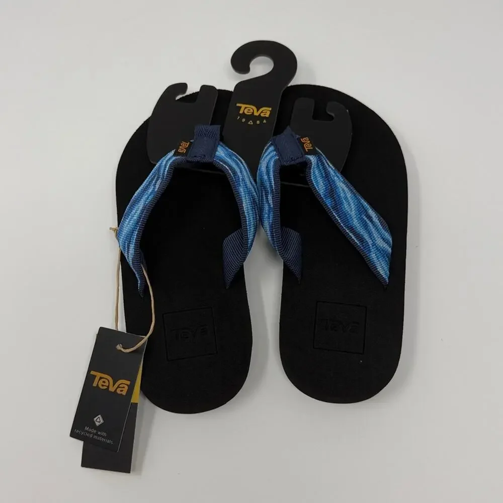 Teva Youth Mush II Flip Flops - Waves Mood Indigo - 13 - New with tags