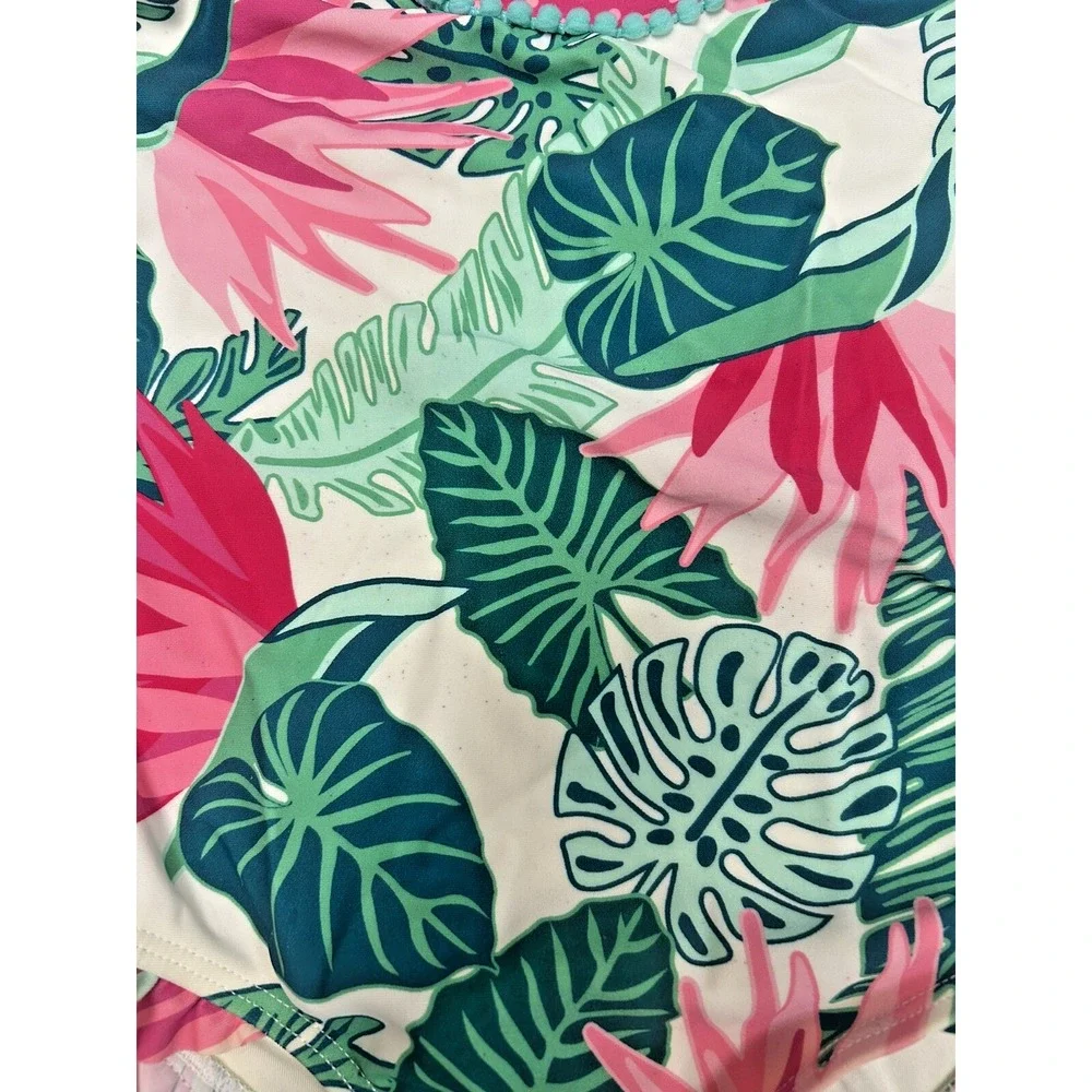 Matilda Jane Girls Size 8 Swimsuit Enchanted Garden Under The Palms One Piece