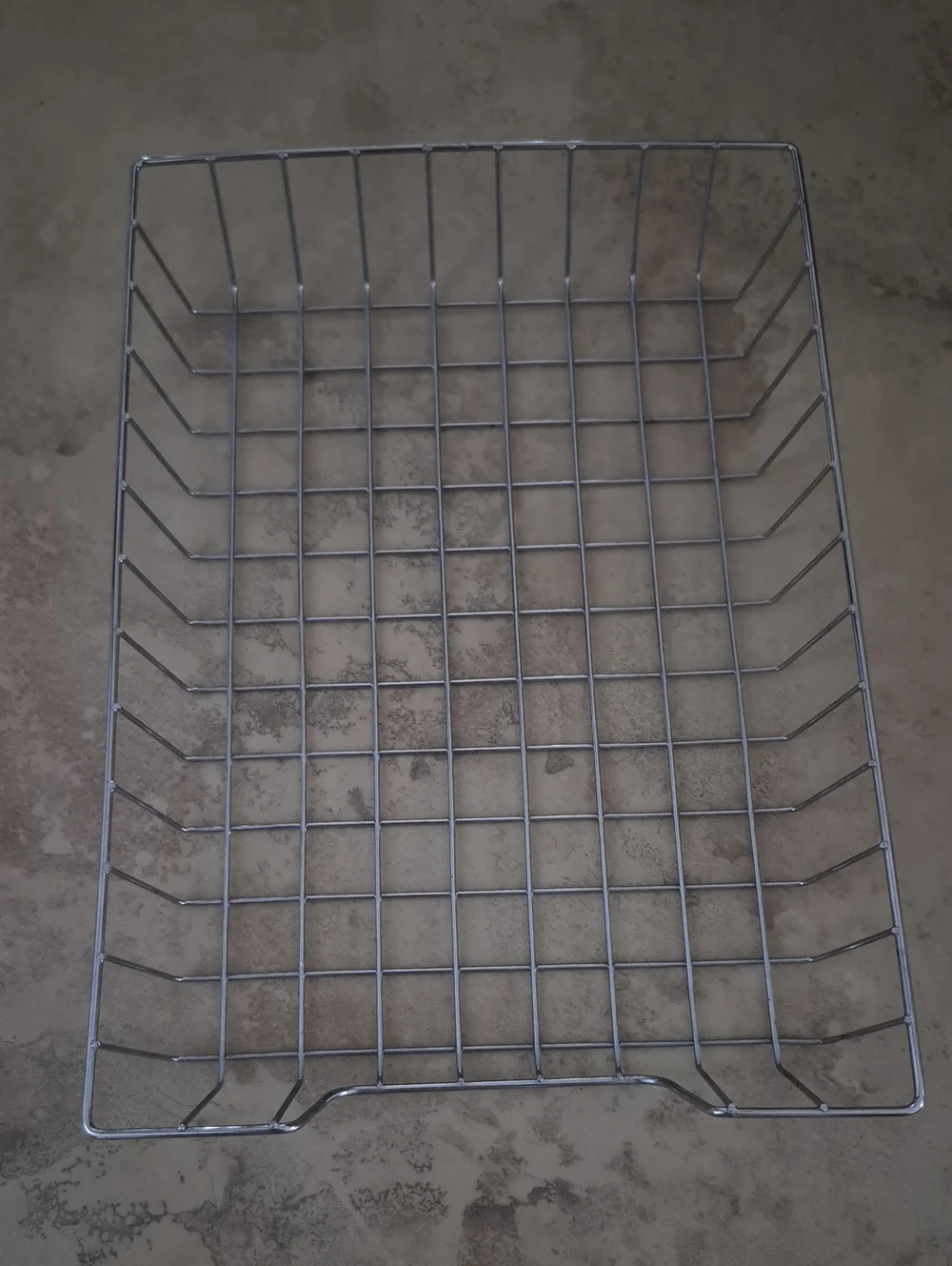 Chrome Wire Storage Basket - Silver