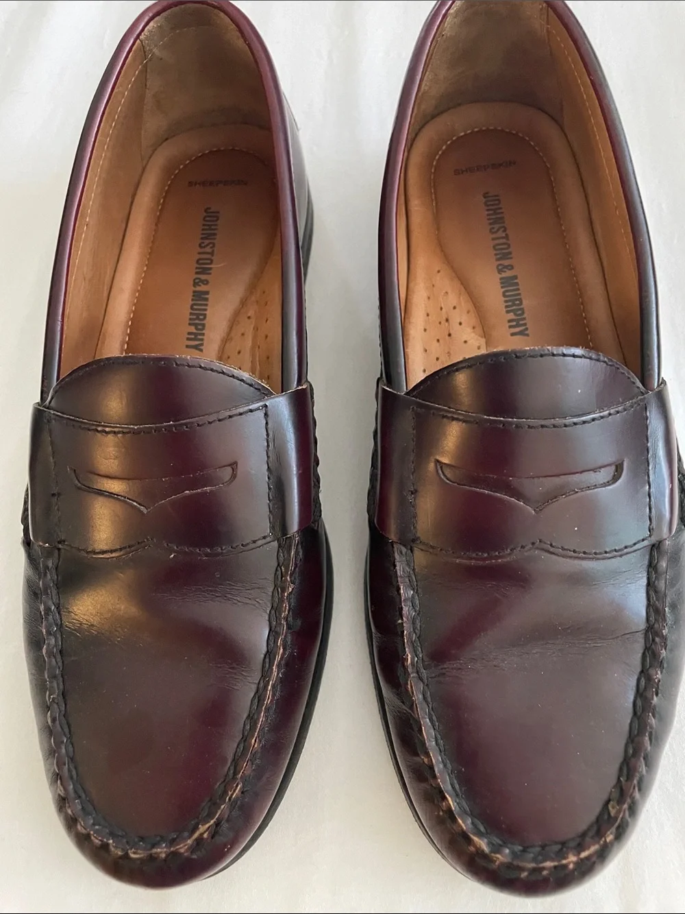 Johnston & Murphy sleek burgundy