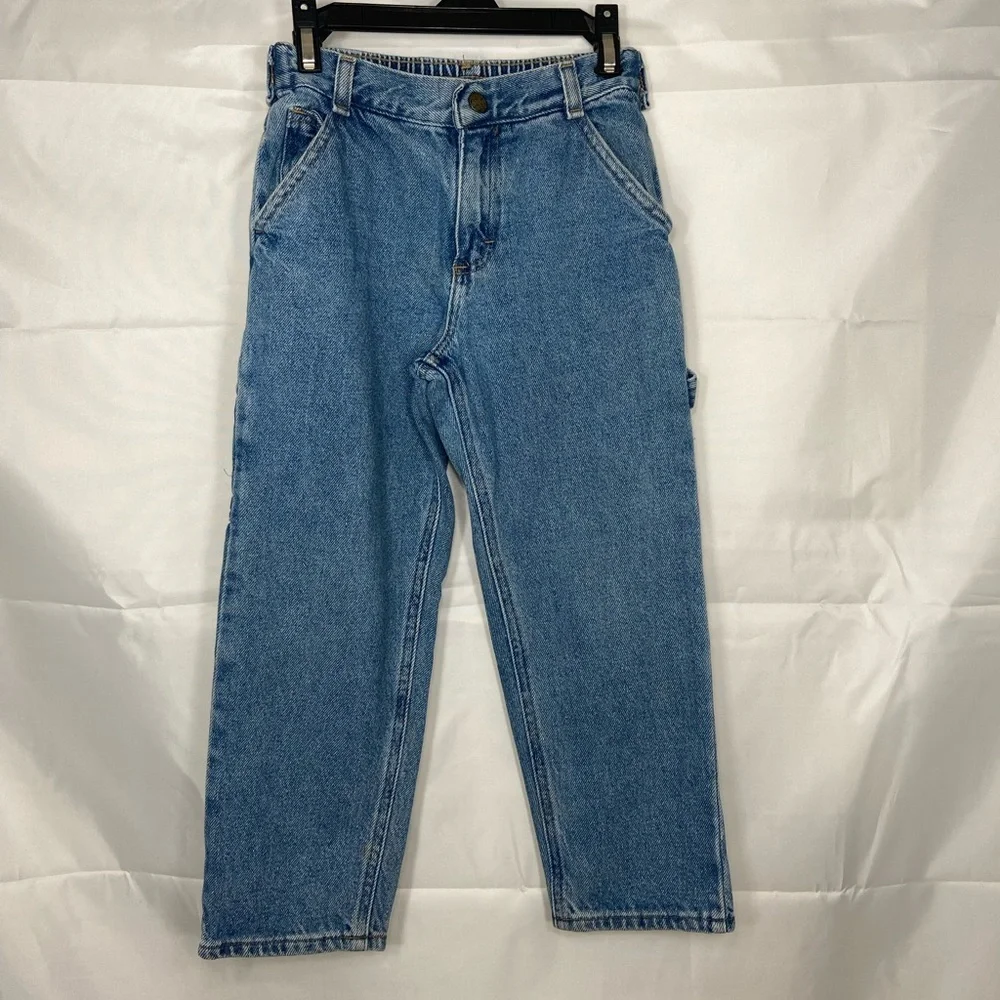 Vintage Oshkosh boy’s light wash blue denim 100% cotton jeans elastic straight 6