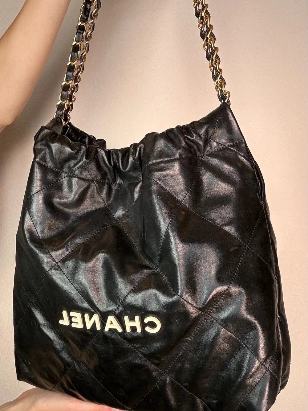 CHANEL white black hardware