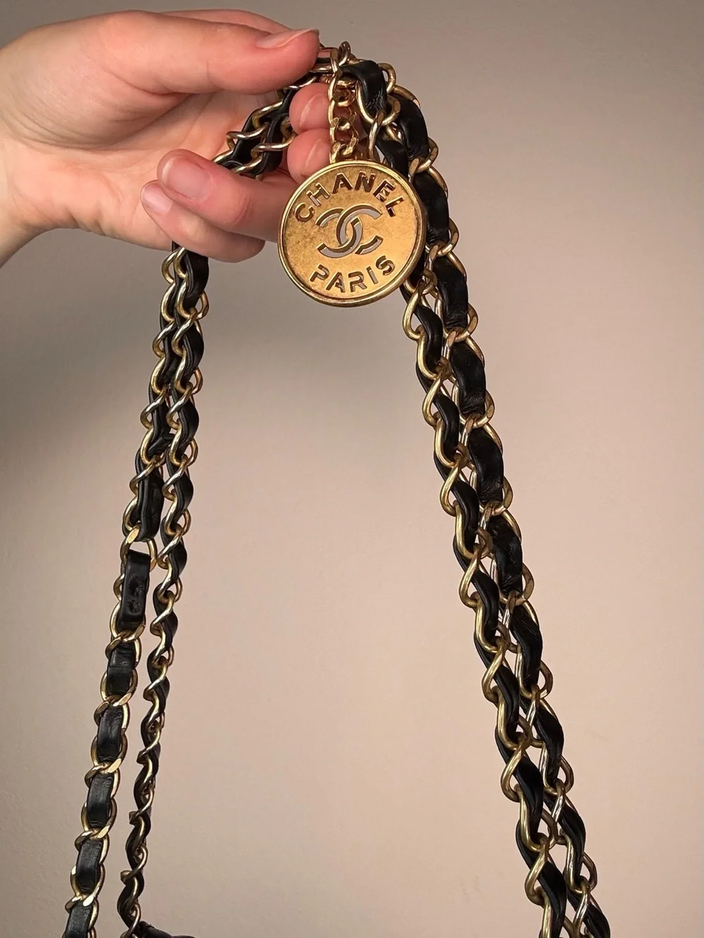 CHANEL white medallion
