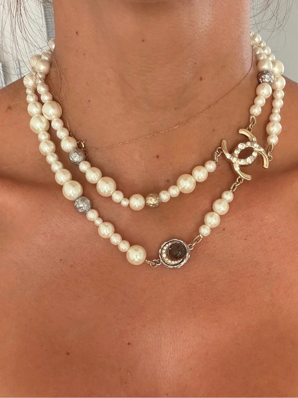 CHANEL ivory pearl