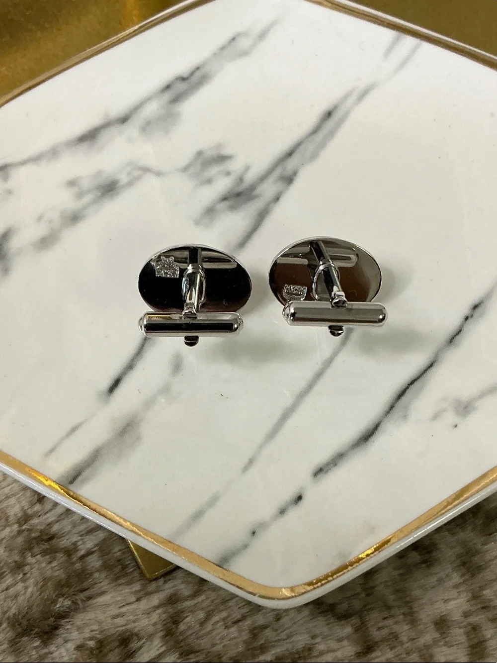 (MCM) sterling silver Akoya pearl cufflinks Mikimoto Mid-Century Modern.