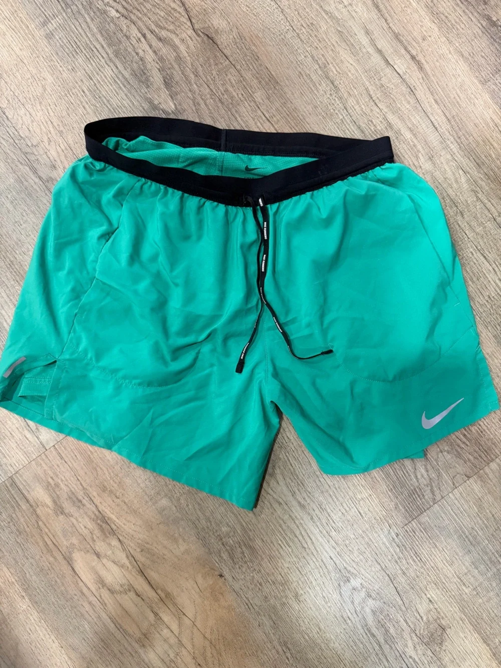 Nike Men’s Teal Swim Hybrids with Black Waistband