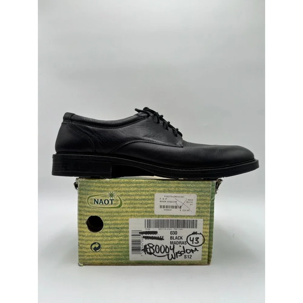 Naot WISDOM Men's NEW Lace-Up Dress Shoe Black 80004 EU Size 41