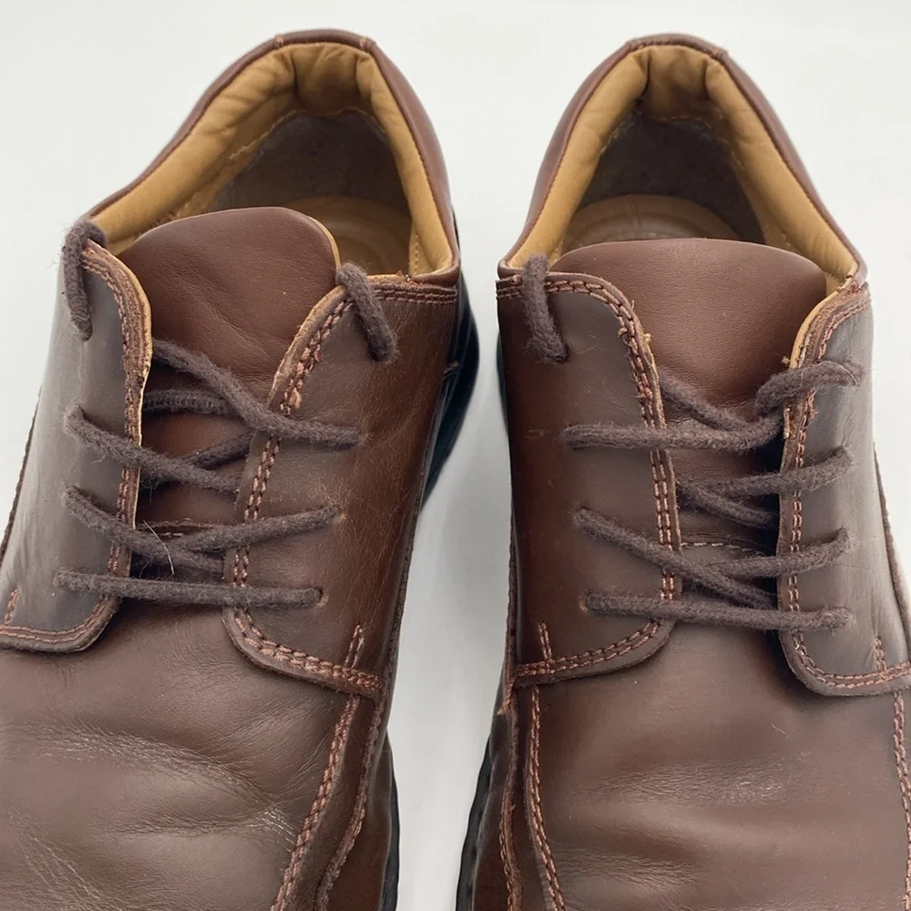 Dockers Men's Brown Leather pro style Shoes Oxford men 10M office casual comfort