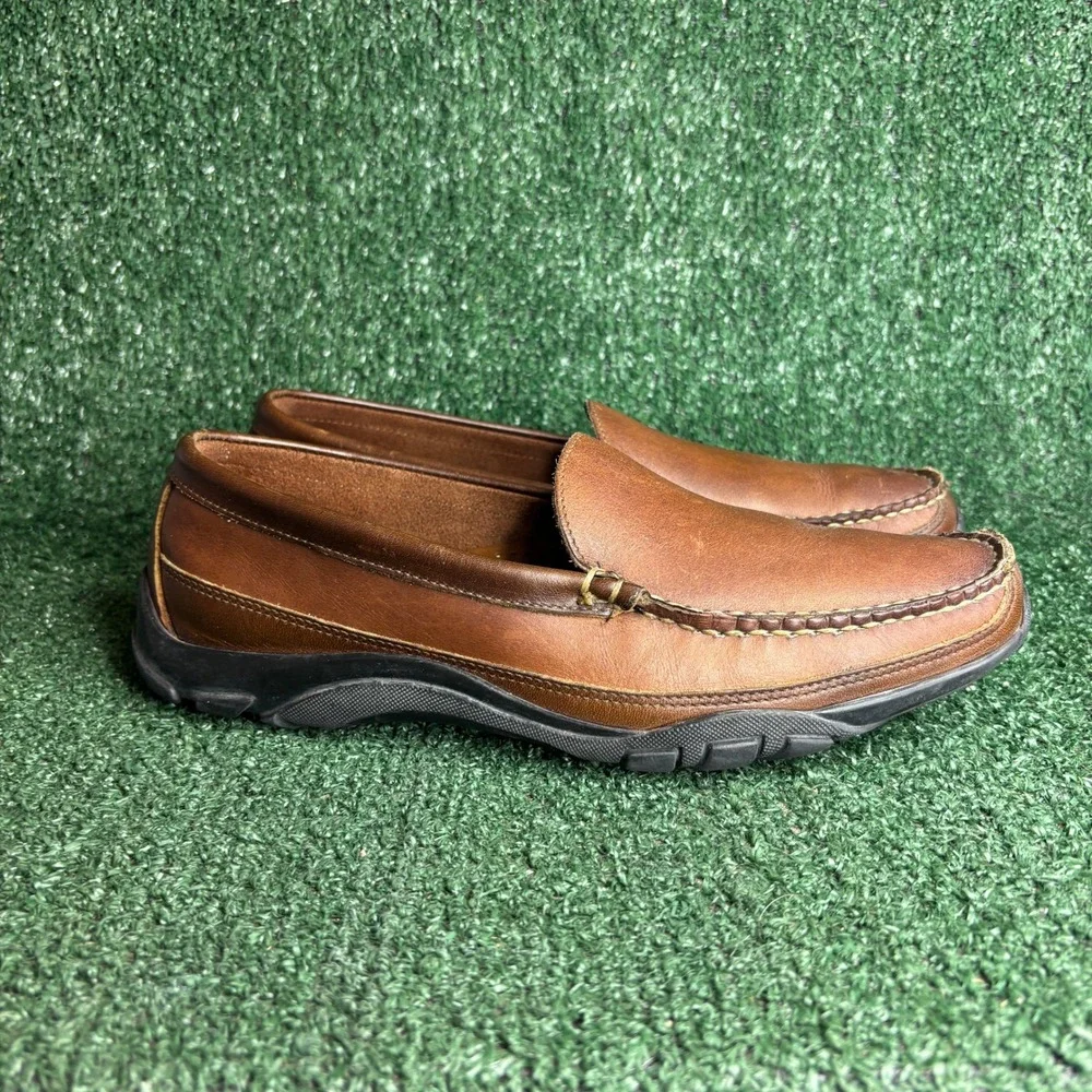 Allen Edmonds Boulder Loafers Leather Casual Driving Shoes Brown Mens 8.5 E Wide