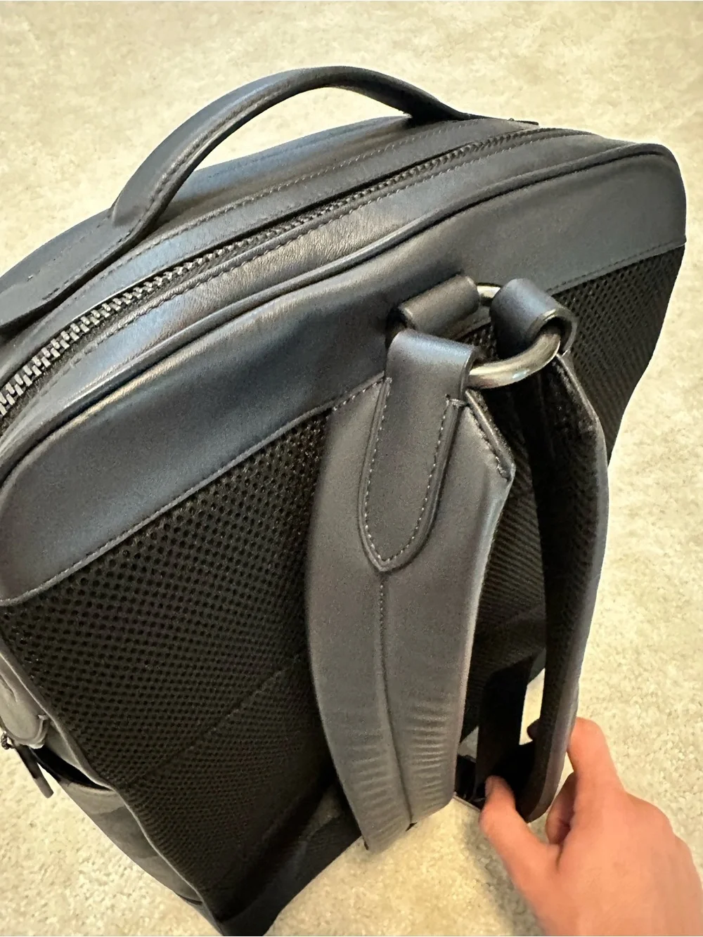 Coach leather backpack