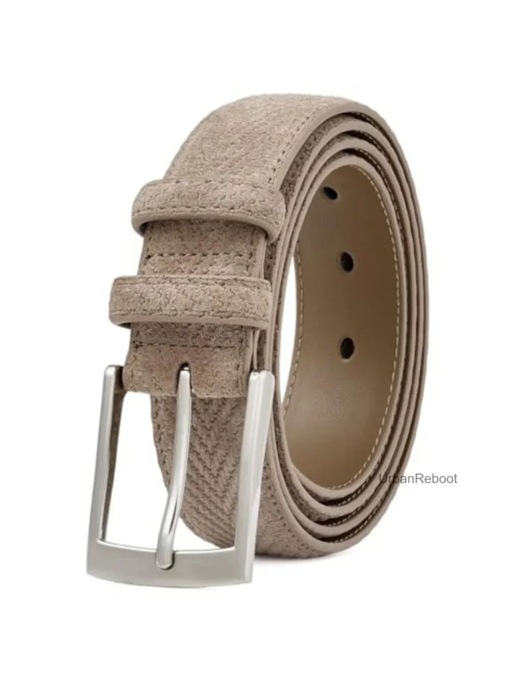 Men's Suede Leather Belt 35mm Classic Buckle Business Casual Jeans Gift