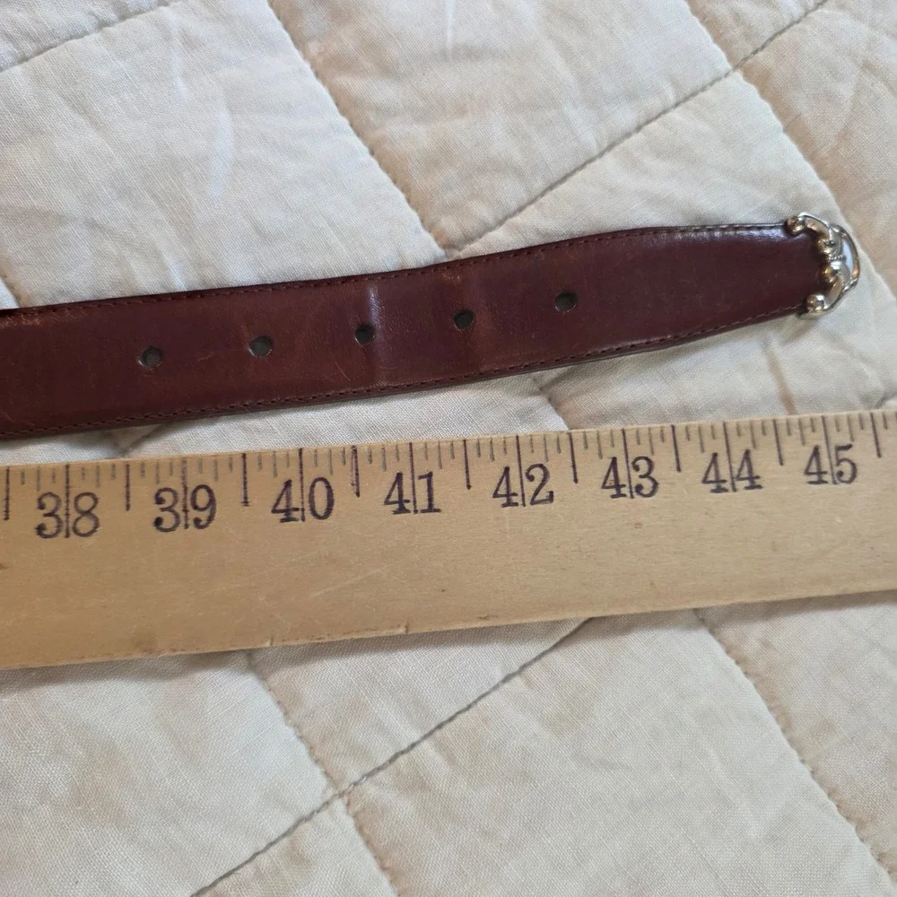 Fossil leather belt