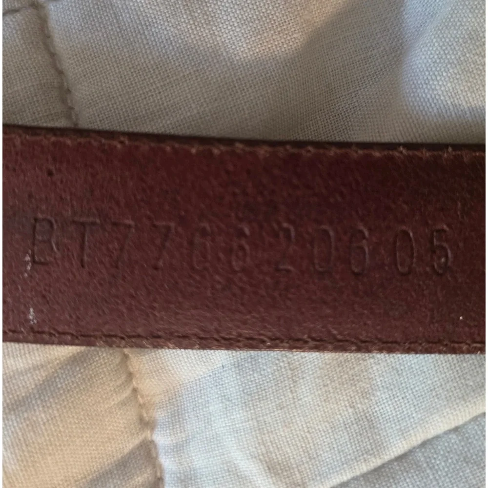 Fossil leather belt