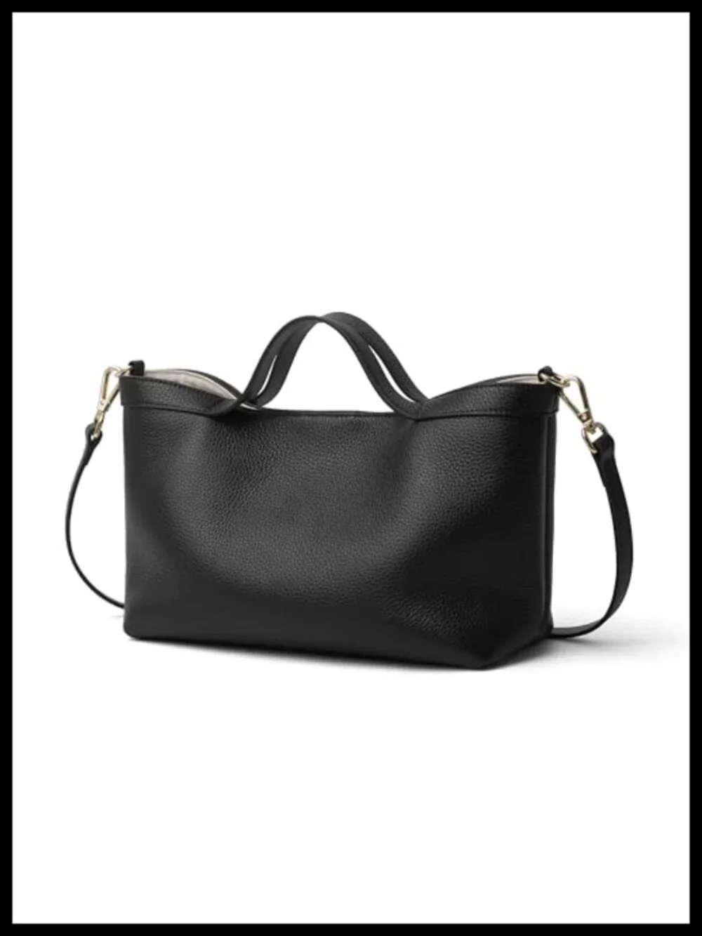 Genuine Leather Top Handle Satchel Purse with Organizer Insert Zipper Pouch