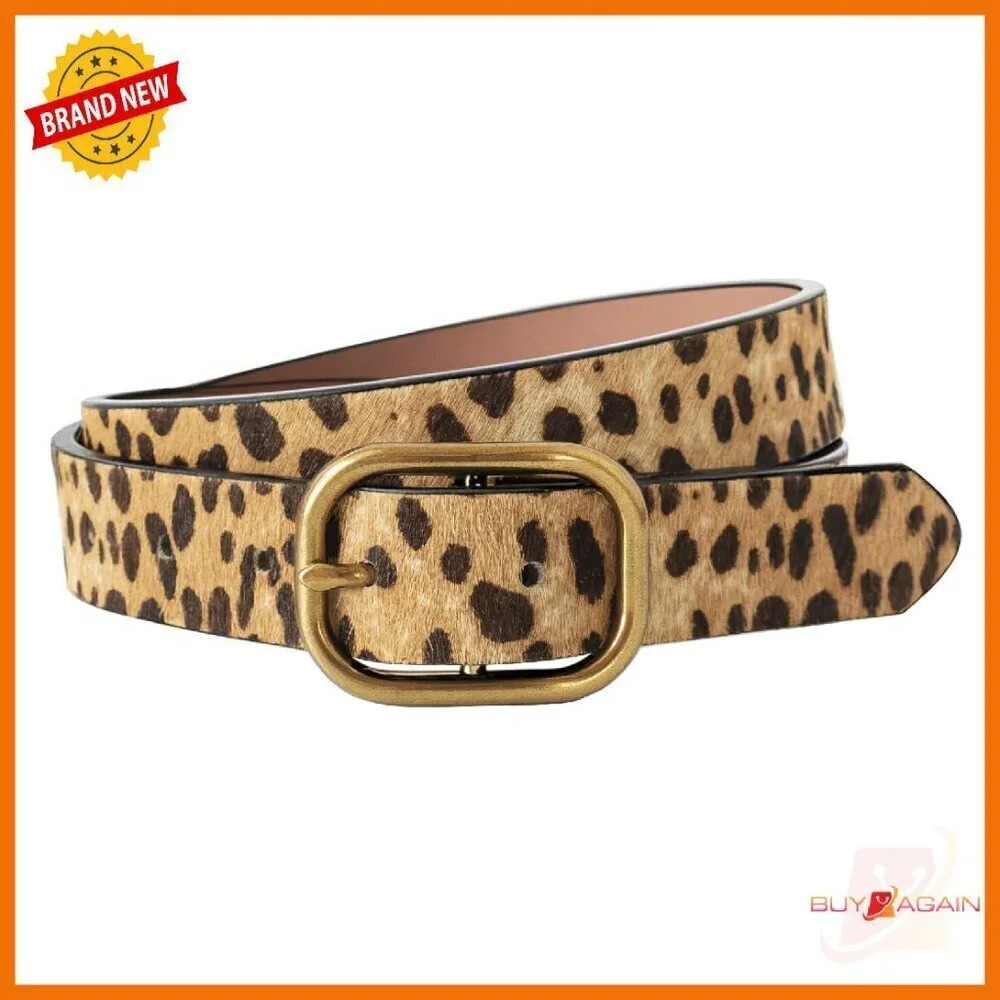 Genuine Leather Belt with Needle Buckle, Fits 26-44 Inch Waist
