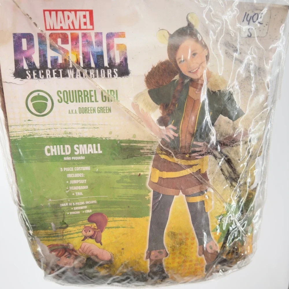 Marvel Rising Secret Warriors Squirrel Girl Costume Child Small 4-6 Doreen Green