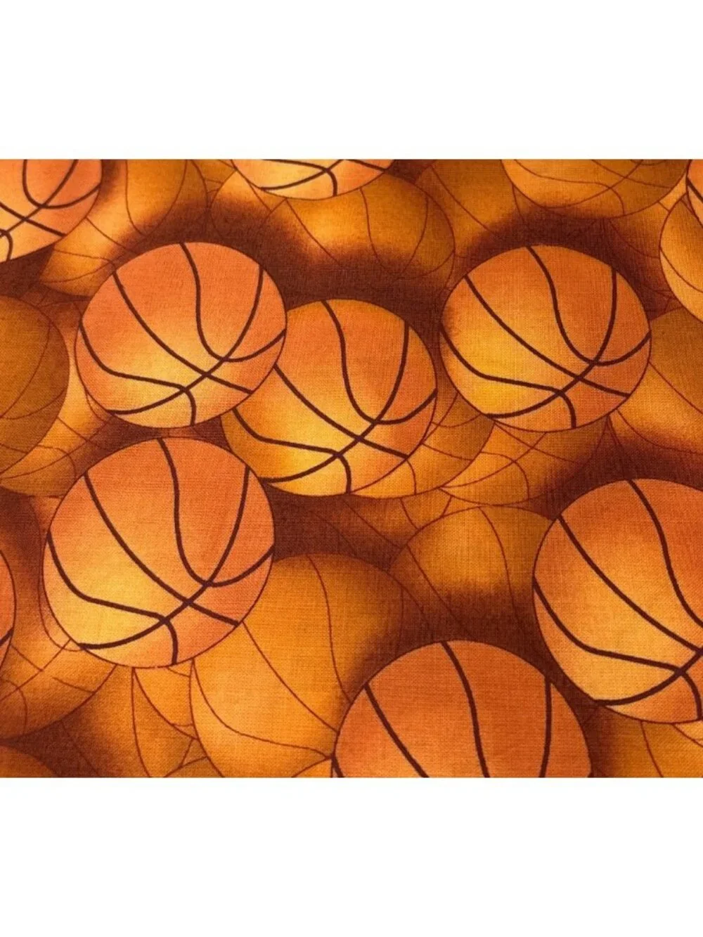 Basketball Print Cotton Fabric 1/2 yard x 44