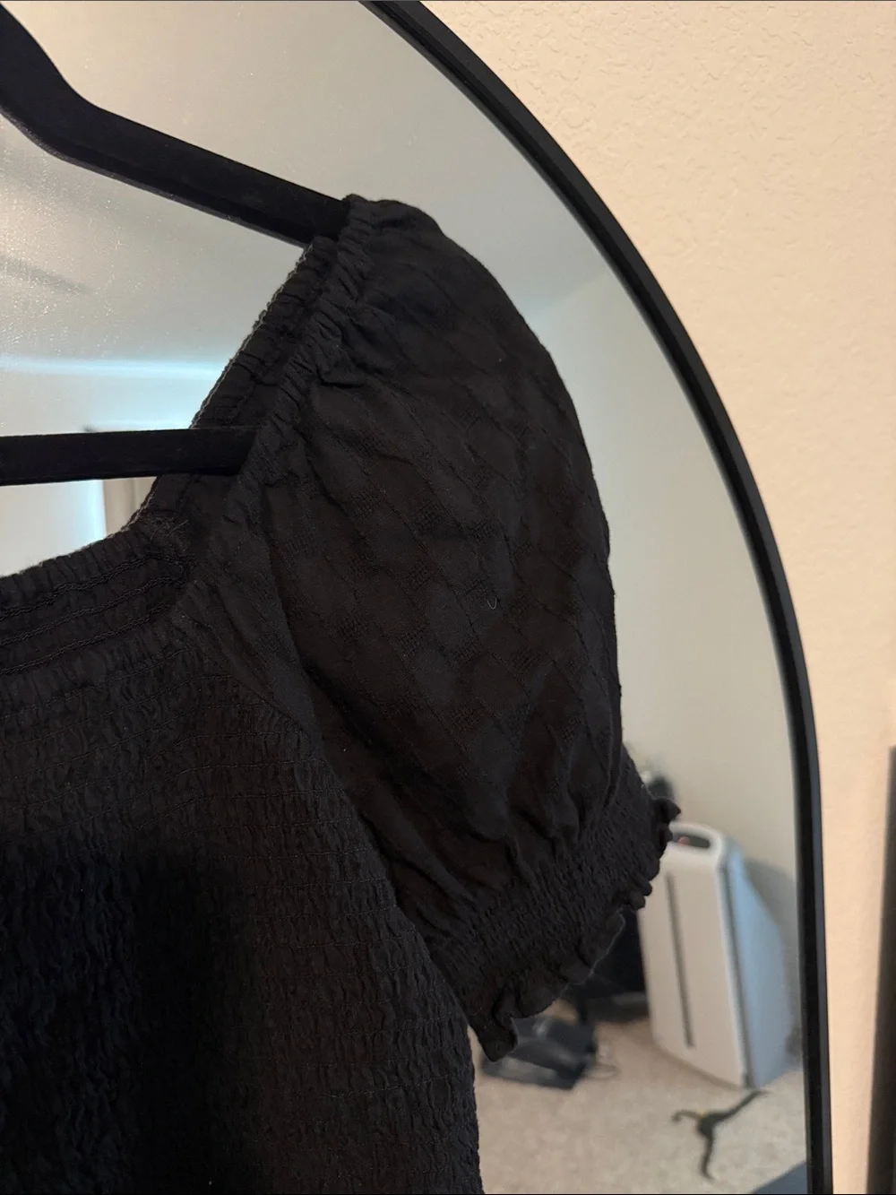 Madewell black smocked