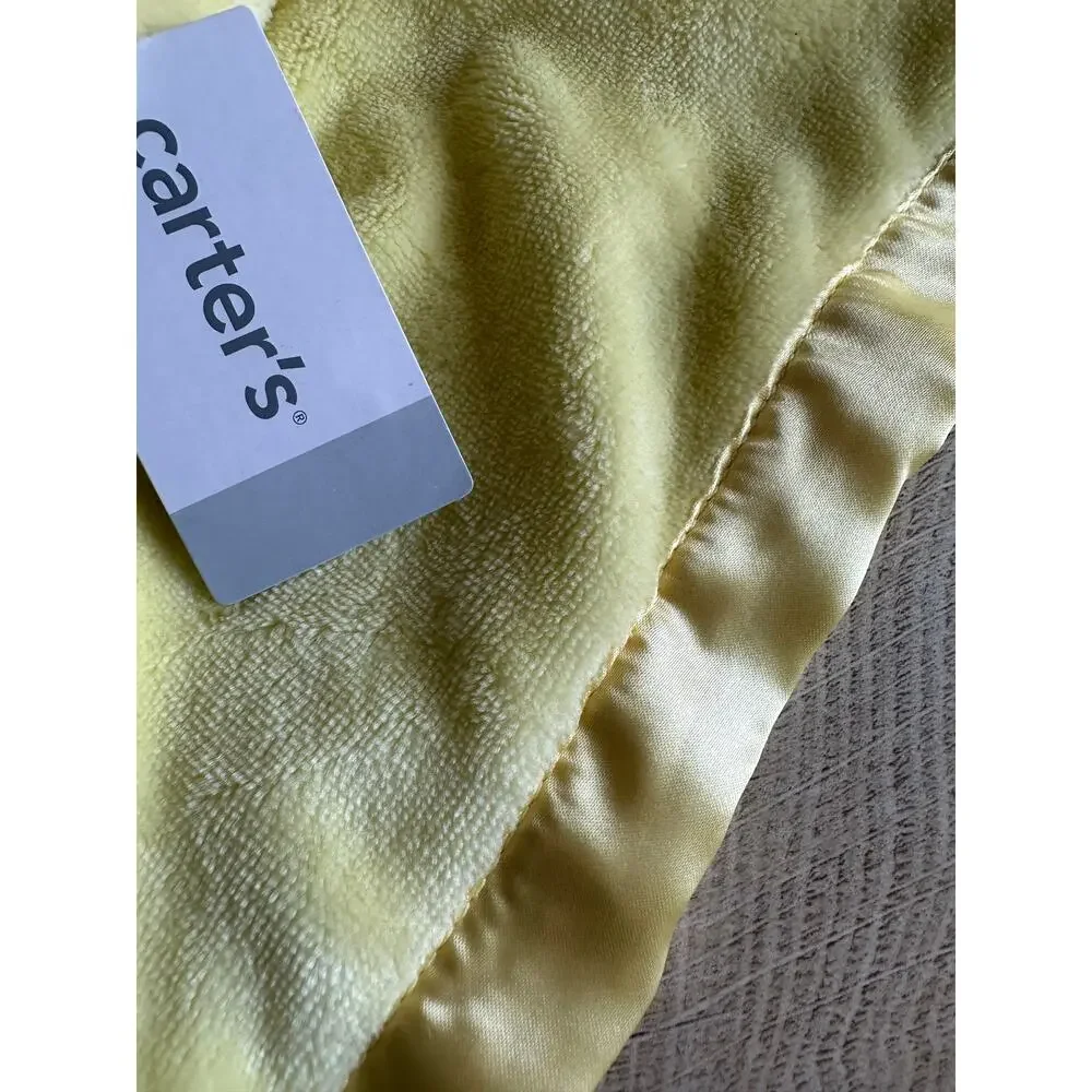 Carter's Yellow Duck Lovey Security Blanket Satin Trim NEW