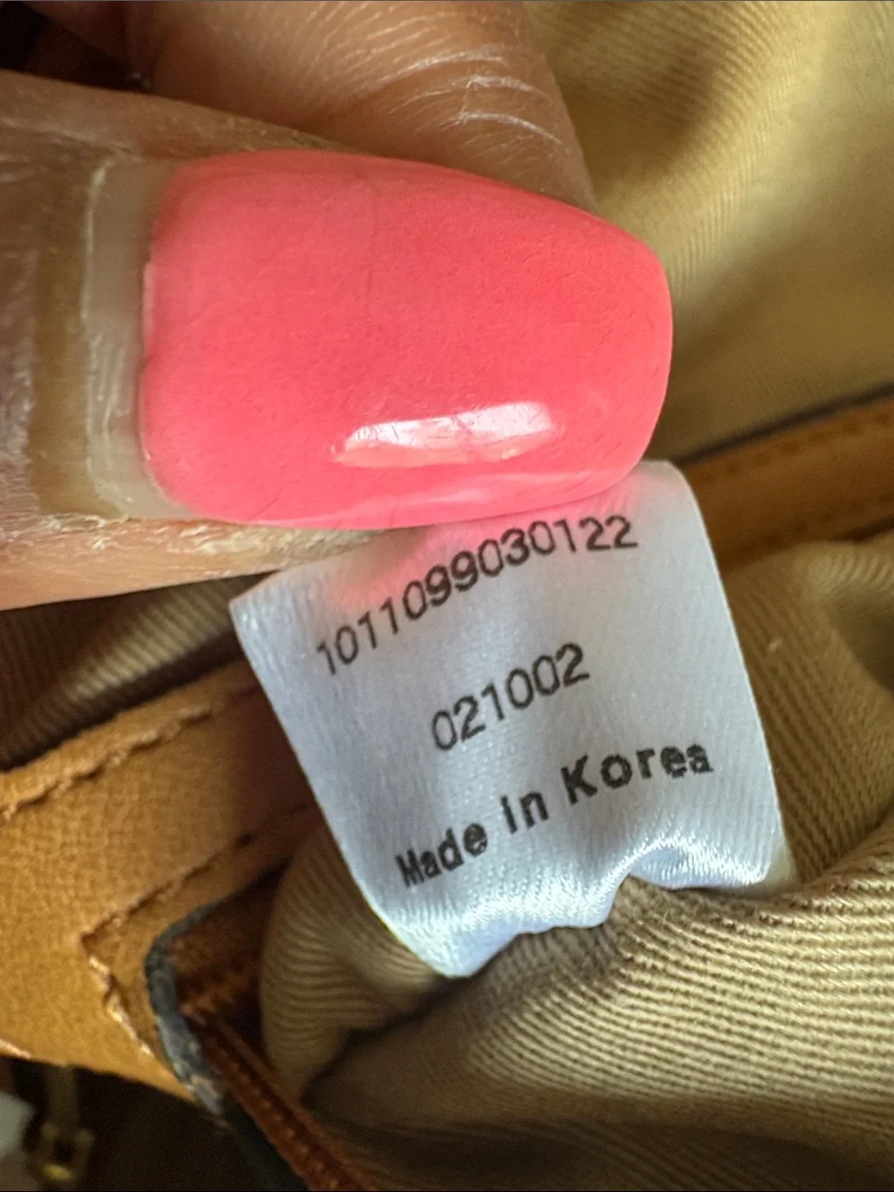 MCM satchel tan