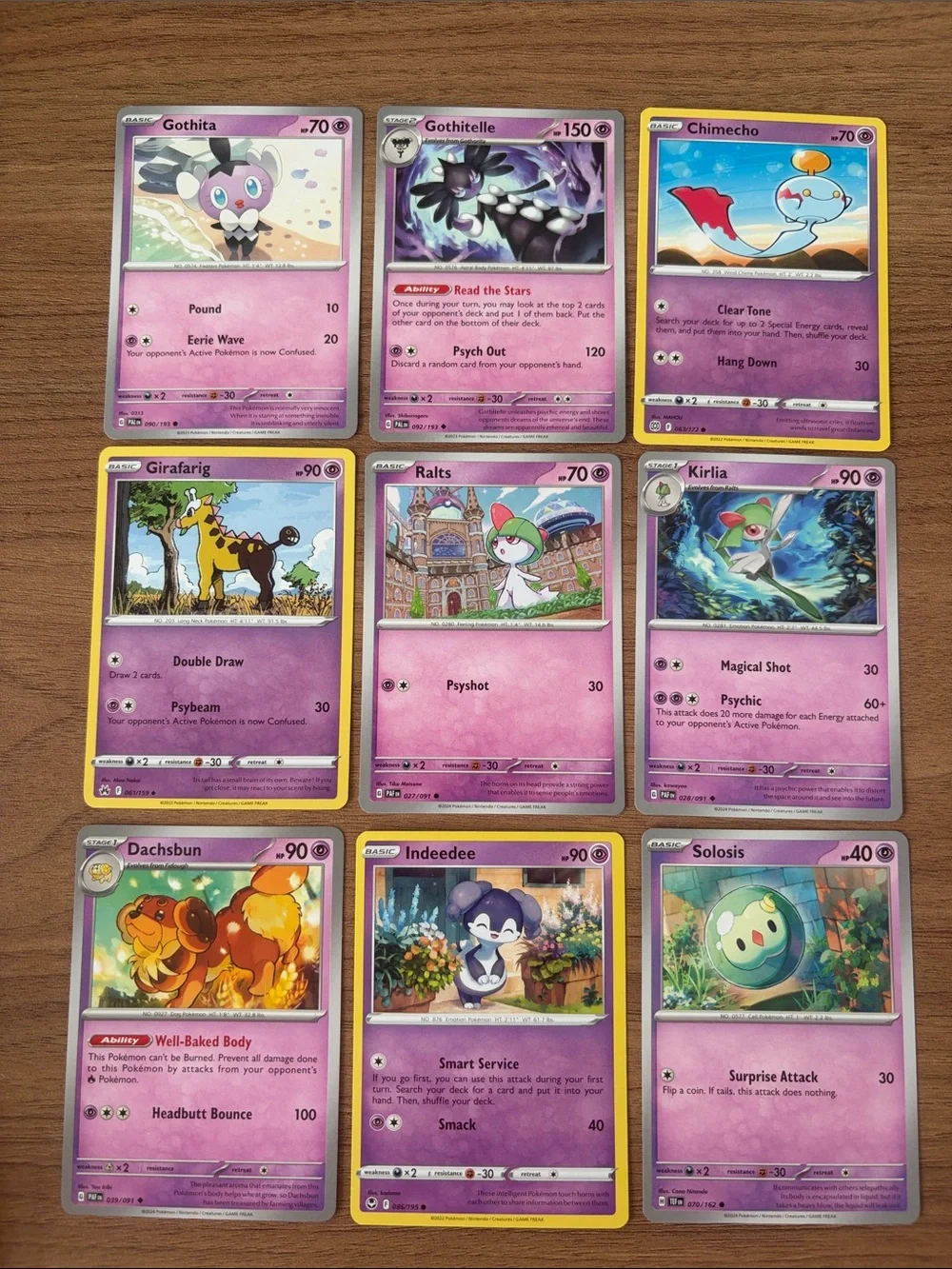 🔮 Psychic Pokémon Card Lot | Gothita Ralts Solosis Girafarig ✨5/$25✨
